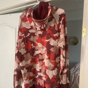 Roots Red and Cream Cowl Neck Sweater
